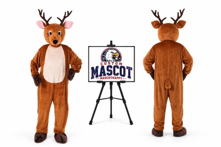 Reindeer Plush Mascot Costume for Christmas Events