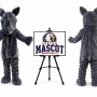 Rhino Mascot Rhinoceros Costume Cartoon Character Mascot Costume