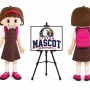 School Girl Mascot Costume