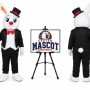Single Ear Bunny Costume Easter Rabbit Bunny Mascot Costume for Easter Events