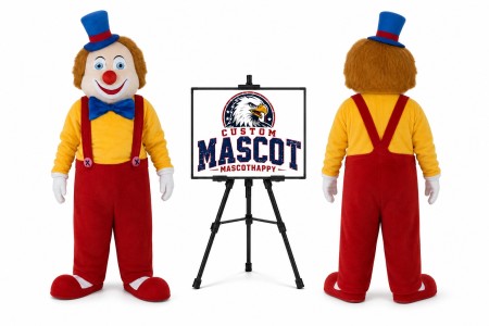 Smiling Clown Mascot Costume for Parties