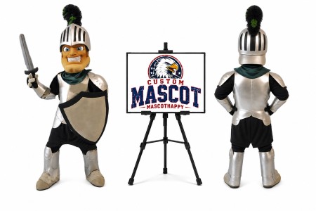 Smiling Knight Mascot Costume
