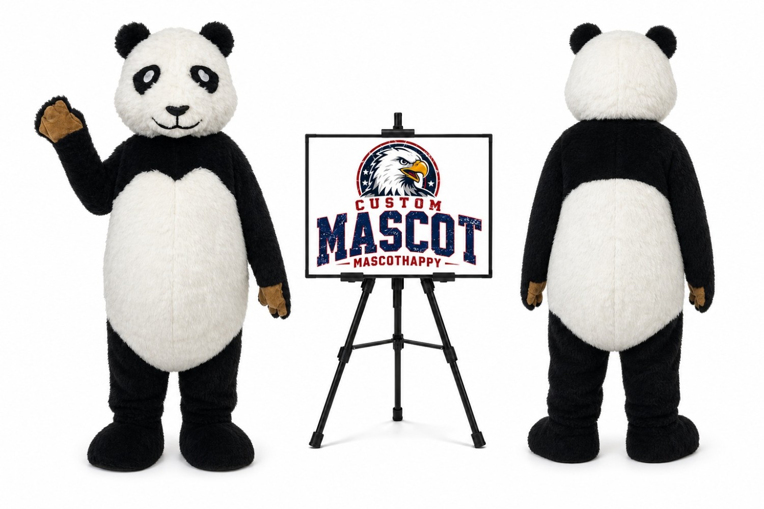 Smiling Panda Mascot Costume Smiling Panda Mascot Costume