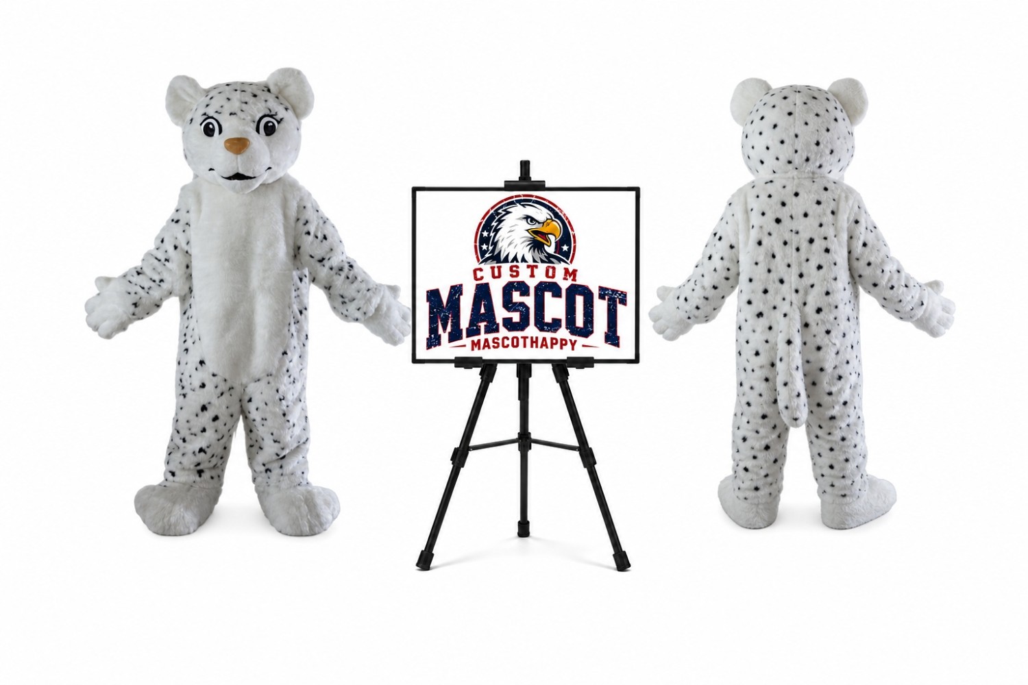 Snow Leopard Mascot Costume Snow Leopard Mascot Costume