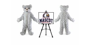 Snow Leopard Mascot Costume Snow Leopard Mascot Costume