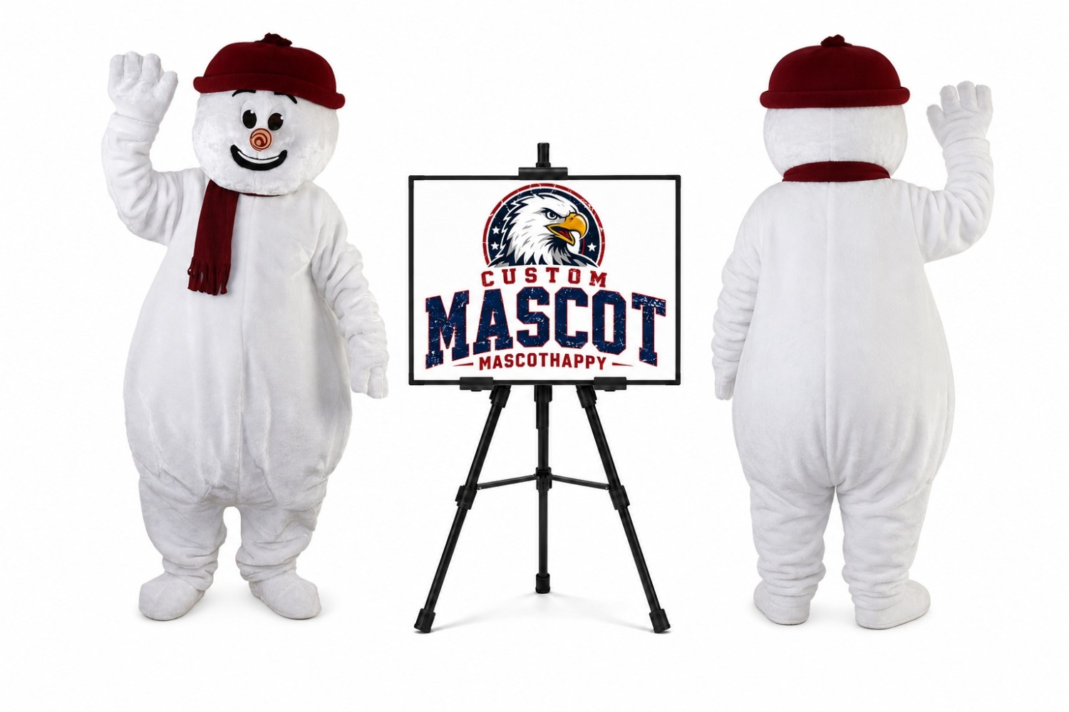 Snowman Mascot Costume for Christmas Events Snowman Mascot Costume for Christmas Events