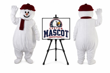 Snowman Mascot Costume for Christmas Events