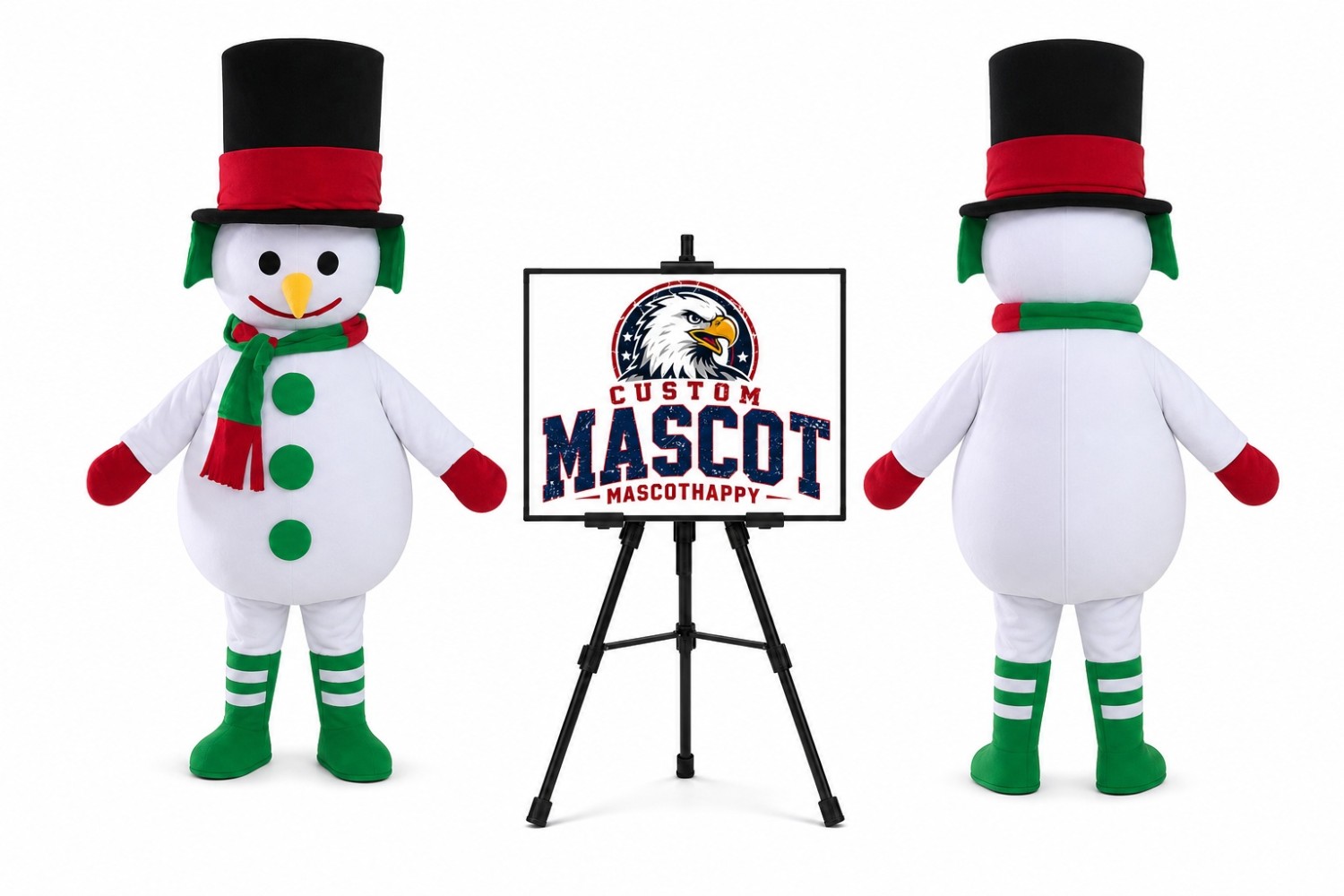 Snowman Mascot Costume for Christmas Events Snowman Mascot Costume for Christmas Events