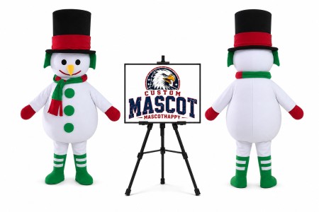 Snowman Mascot Costume for Christmas Events