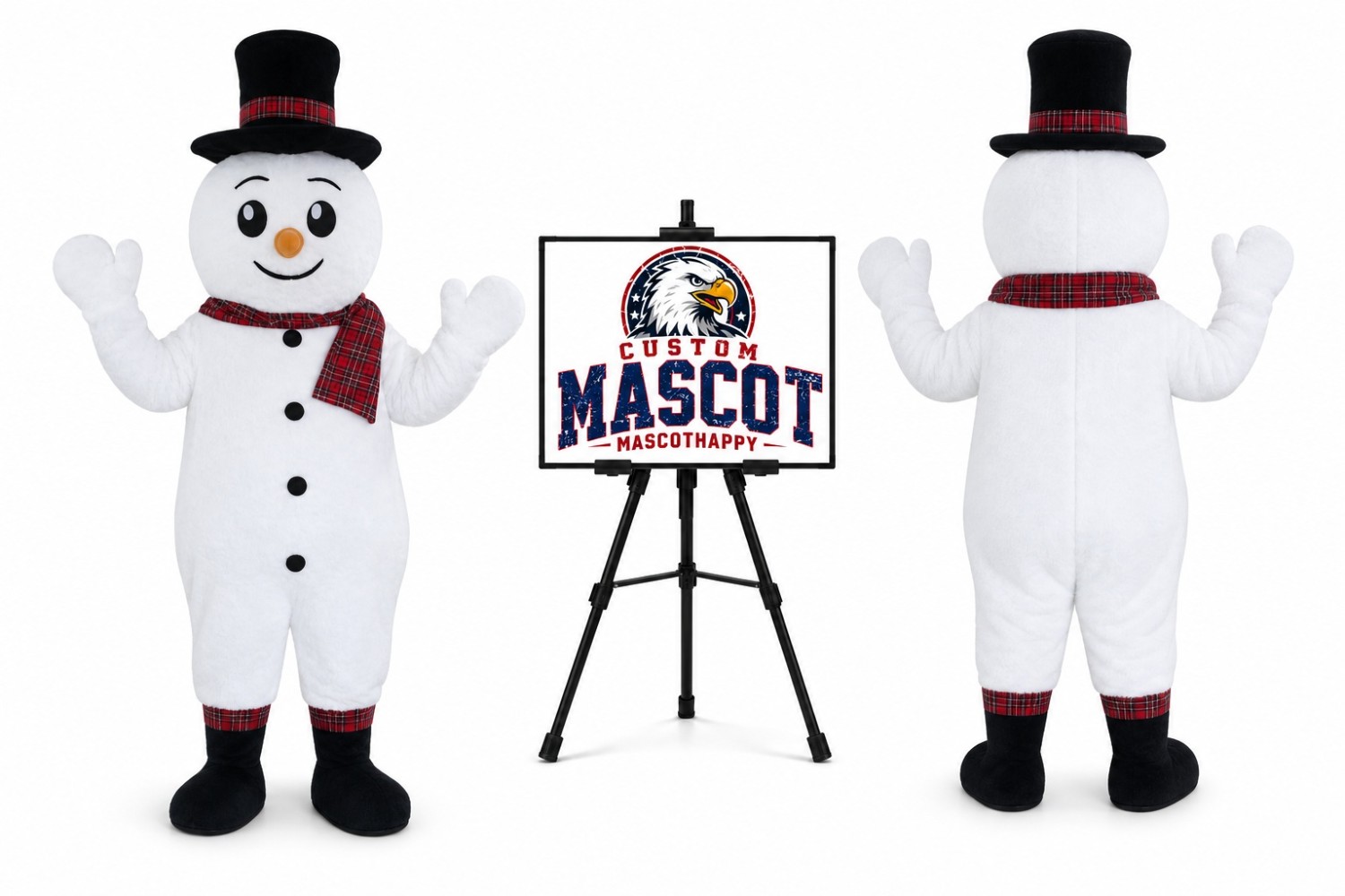 Snowman Mascot Costume for Christmas Events Snowman Mascot Costume for Christmas Events