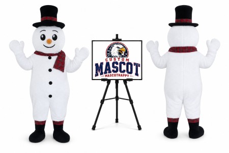 Snowman Mascot Costume for Christmas Events