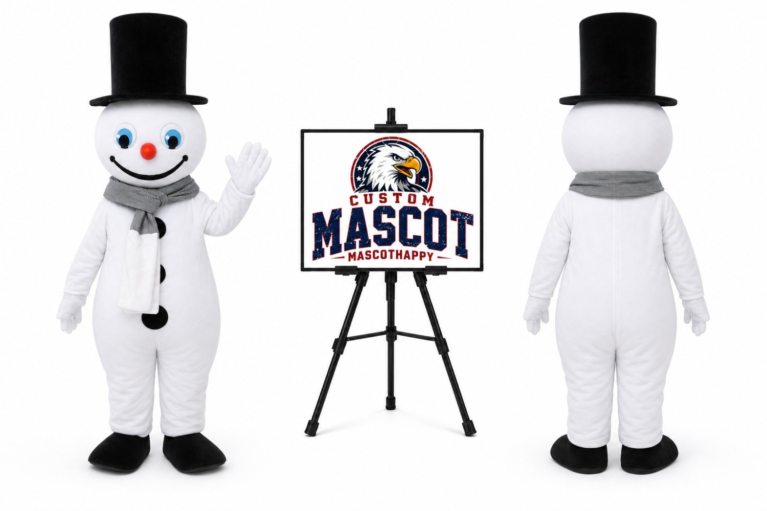 Snowman Mascot Costume for Christmas Events Snowman Mascot Costume for Christmas Events