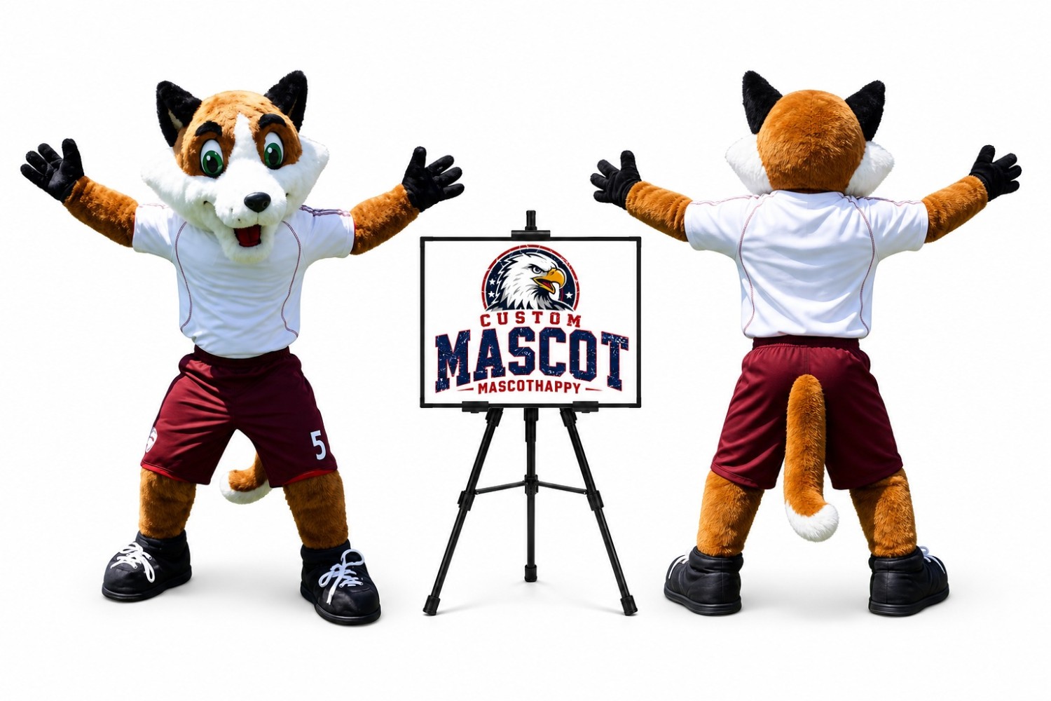 Soccer Fox Mascot Costume Soccer Fox Mascot Costume