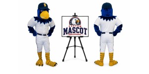 Spokane Riverhawk Mascot Costume Spokane Riverhawk Mascot Costume