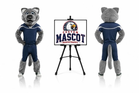 Sport Power Wolf Mascot Costume for Sports Events