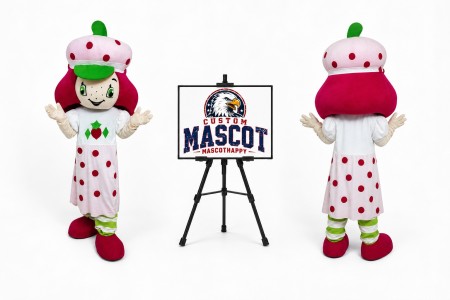 Strawberry Girl Mascot Costume