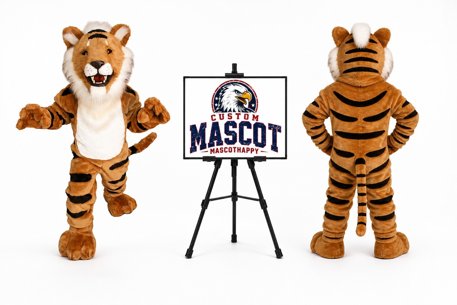 Striped Tiger Mascot Costume Striped Tiger Mascot Costume