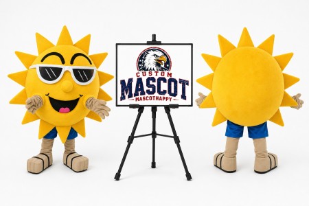 Summer Beach Sunshine Sunglasses Sun Mascot Costume