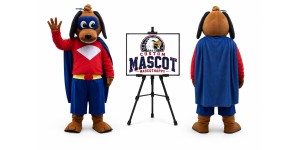 Super Dog Mascot Costume Super Dog Mascot Costume