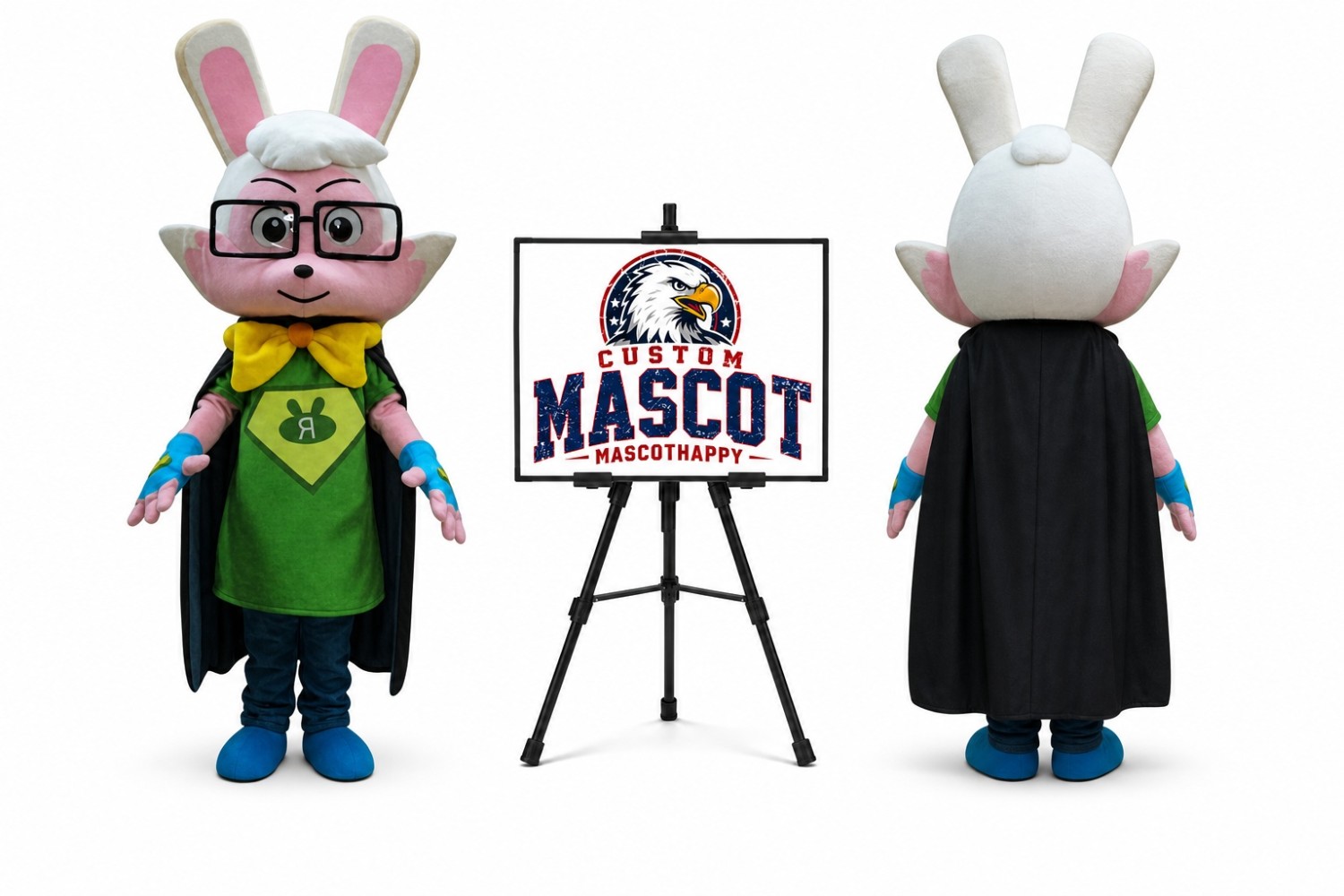 Super Rabbit Mascot Costume for Easter Events Super Rabbit Mascot Costume for Easter Events