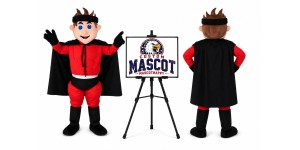 Surperman Hero Boy Mascot Costume Surperman Hero Boy Mascot Costume
