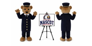Teddy Bear Conductor Mascot Costume Teddy Bear Conductor Mascot Costume