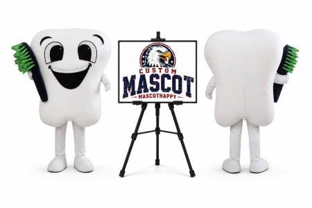 Teeth Toothbrush Mascot Costume