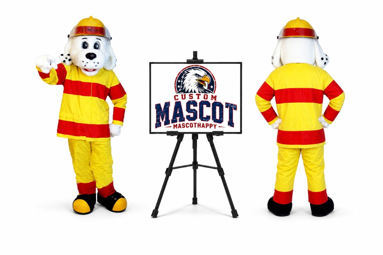 The Fire Dog Mascot Costume The Fire Dog Mascot Costume