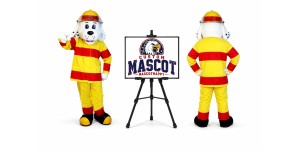 The Fire Dog Mascot Costume The Fire Dog Mascot Costume