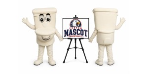 The Running Toilet Mascot Costume The Running Toilet Mascot Costume