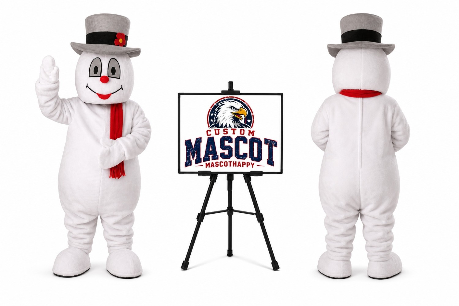 The Snowman Mascot Costume for Christmas Events The Snowman Mascot Costume for Christmas Events