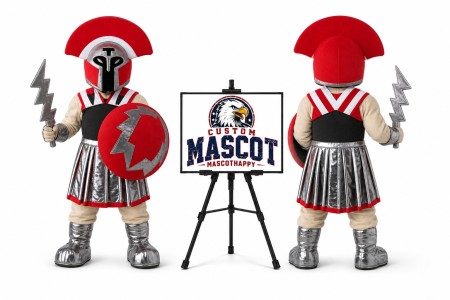 Titan Knight Spartan Mascot Costume