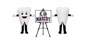 Tooth Mascot Costume Tooth Mascot Costume