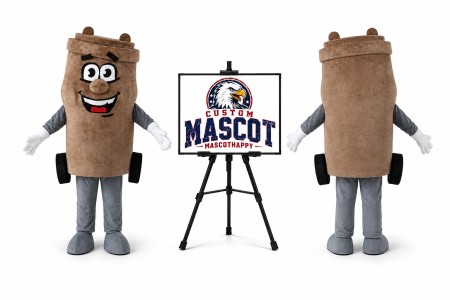 Trash Can Costume Adult Garbage Can Mascot Costume