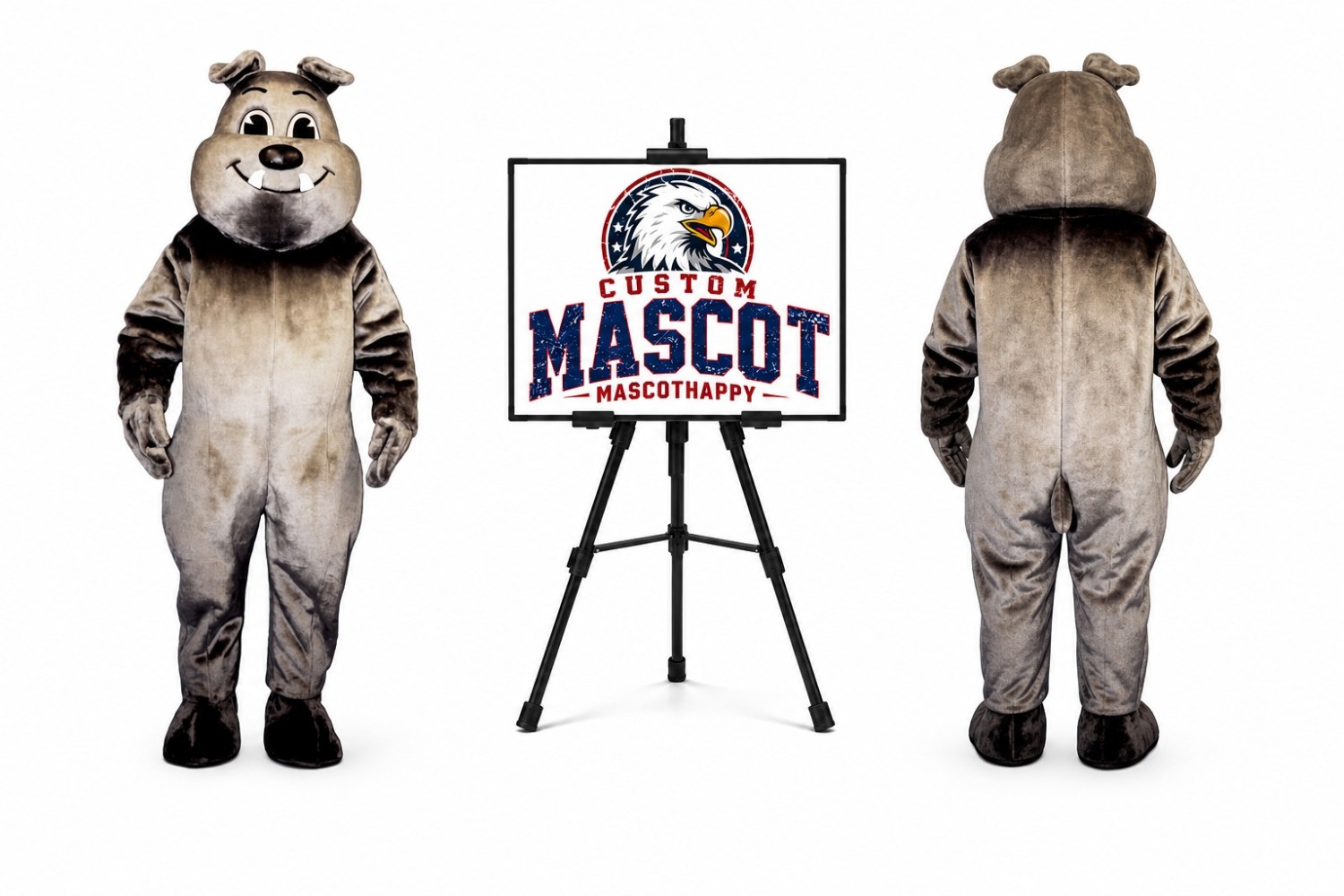 Tuffy Bulldog Mascot Costume Tuffy Bulldog Mascot Costume
