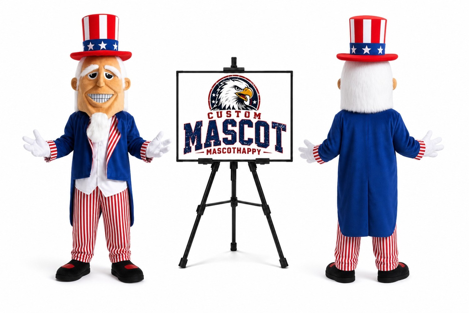Uncle Sam Man Mascot Costume Uncle Sam Man Mascot Costume