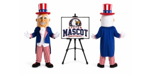 Uncle Sam Man Mascot Costume Uncle Sam Man Mascot Costume