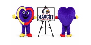 Valentine Heart Lollipop Mascot Costume Valentine Heart Lollipop Mascot Costume