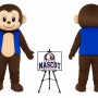 Cartoon Plush Vest Monkey Mascot Costume