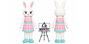 Cartoon Plush Cartoon Tartan Rabbit Mascot Costume for Easter Events Cartoon Plush Cartoon Tartan Rabbit Mascot Costume for Easter Events