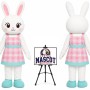 Cartoon Plush Cartoon Tartan Rabbit Mascot Costume for Easter Events