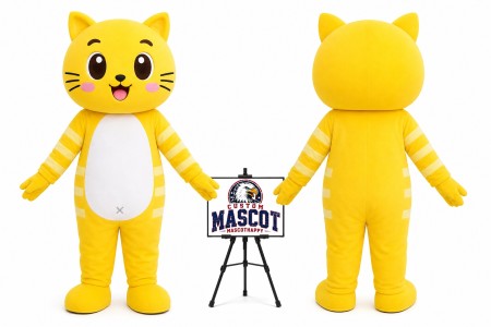 Cartoon Plush Cat Mascot Costume