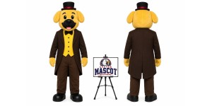 Cartoon Plush Gentleman Little Dog Mascot Costume Cartoon Plush Gentleman Little Dog Mascot Costume