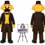 Cartoon Plush Gentleman Little Dog Mascot Costume