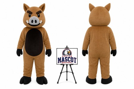 Cartoon Plush Wild Boar Mascot Costume
