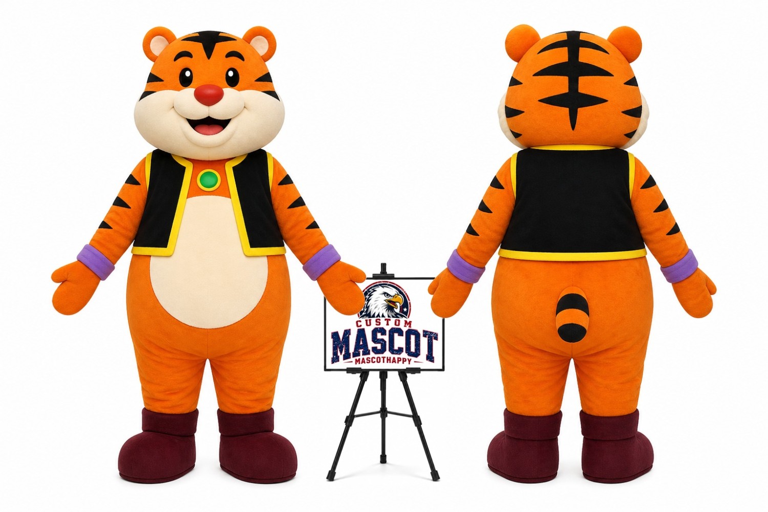 Cartoon Plush Fat Tiger Mascot Costume Cartoon Plush Fat Tiger Mascot Costume