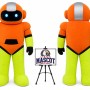 Cartoon Plush Space Alien Robot Mascot Costume
