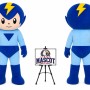 Cartoon Plush Warrior Mascot Costume