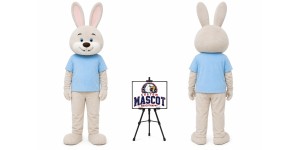 Cartoon Rabbit Boy Mascot Costume for Easter Events Cartoon Rabbit Boy Mascot Costume for Easter Events