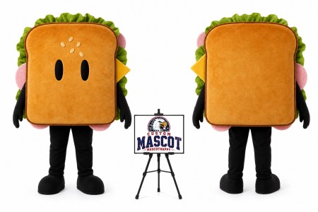 Cartoon Restaurant Hamburger Sandwich Mascot Costume